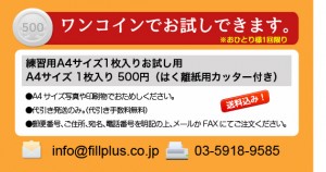 ワンコインでお試し